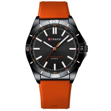 Imagem de Relógio De Pulso Masculino De Quartzo Luminoso Pulseira De Silicone Impermeável 3atm Marrom