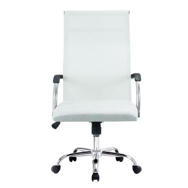 Imagem de Cadeira de Escritório Esteirinha Tela Mesh Base Cromada com Rodinha Fortt Salta Branca - CEF04-P