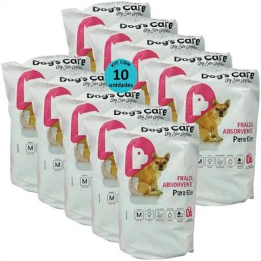 Imagem de Fralda higiênica descartável dogs care m 6 un para cães fêmeas kit com