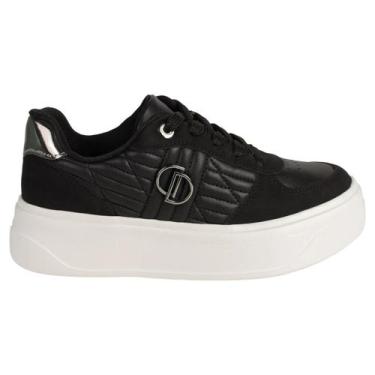 Imagem de Tênis Dakota Flatform Street Feminino Casual e Confortável, Preto, 36
