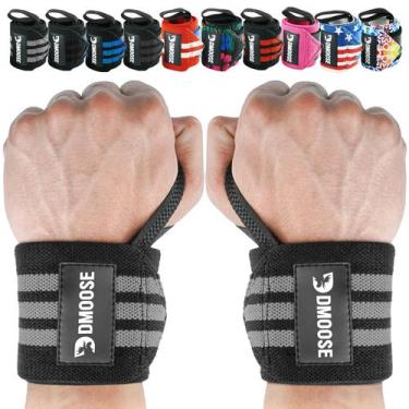 Imagem de Envoltórios de pulso DMoose Weightlifting, 30 cm e 45 cm, suporte de p
