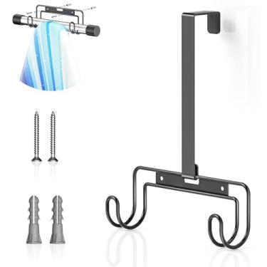 Imagem de Cabide de tábua de passar a ferro - Suporte de tábua de passar sobre a porta e montado na parede, gancho removível, rack organizador de metal durável para placas em forma de Y e T (prata)
