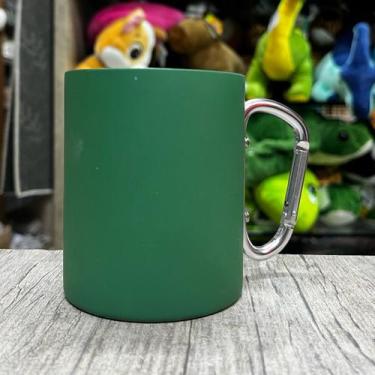 Imagem de Caneca Inox com Alça Mosquetão 300ml - Distribuidora Moeda de Ouro