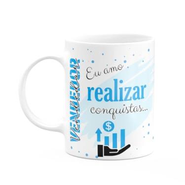 Imagem de JPS INFO, Caneca de Profissões - Sou Vendedor - 325ml - branca