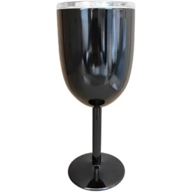 Imagem de Taça De Vinho De Aço Inoxidável Com Dupla Camada, Copo De Vinho De Grande Capacidade, Black