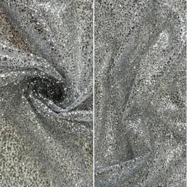 Imagem de Tecido Tule Com Glitter Pesado Explosão | 1,50m (Prata,1m)