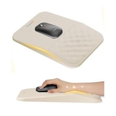 Imagem de ProtoArc Mouse pad ergonômico com descanso de pulso, mousepad com design de massagem, espuma viscoelástica macia e base de poliuretano antiderrapante para alívio da dor, mesa, casa, escritório, 30 x