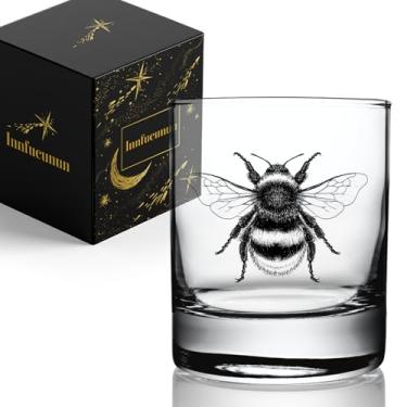 Imagem de Innfueunun Presentes de vidro de uísque de abelha para colegas de trabalho, amigos, amante de abelhas, irmão, avô, tio, presente de aniversário para pai, formatura, Natal, aniversário, aniversário
