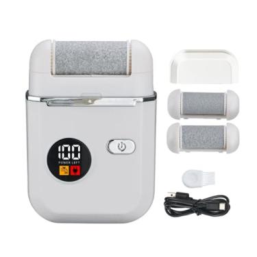 Imagem de Lixadeira Eléctrica de Pé para Pele Morta e Calos Compacta Portátil com Lixa Fina Vibração Alta Frequência Polimento Arredondado Sem Riscos IPX Fácil Limpar