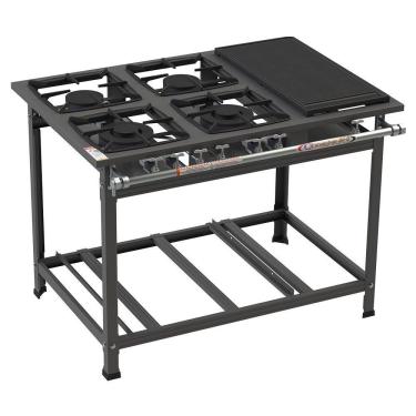 Imagem de Fogão Industrial Itajobi 4 Bocas Com 2 Bocas Duplas Baixa Pressão Com Chapa Ativo P7