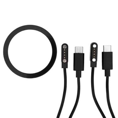 Imagem de 2un. Carregadores de Substituição para Plaud Note AI, Czarny Zestaw Zamienny Ładowarki z Pierścieniem Magnetycznym do Dyktafonu Plaud Note AI