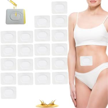 Imagem de Kit de embalagem oval de óleo de rícino 20 peças, à prova de vazamento, adesivos de óleo de rícino, atualizados, descartáveis, vazios, de algodão orgânico, respirável, impermeável