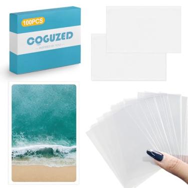 Imagem de CoguZed Capas para cartões fotográficos K-pop de 100 peças – capas de cartão de PVC ultra transparentes e espessas sem ácido de 60 x 90 mm para cartões fotográficos, K-pop e fotos Polaroid