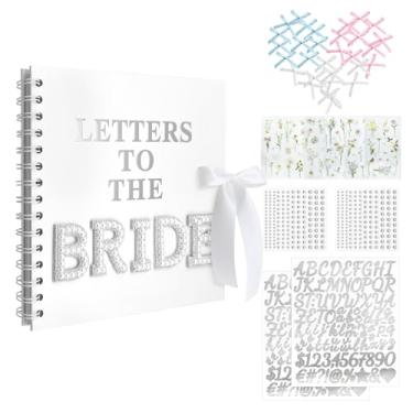 Imagem de Álbum de recortes Letters to The Bride, 20 x 20 cm, branco, faça você mesmo, álbum de recortes, álbuns de fotos para casamento, livro de memórias, presente de noiva