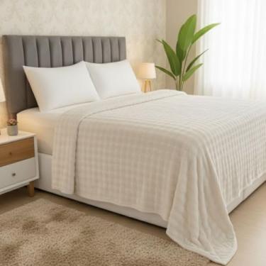 Imagem de Manta Casal, Manta Microfibra Queen, Super Macia Antialérgica Conforto(BEGE)