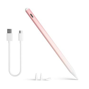 Imagem de ANYQOO Caneta de Estilo para iPad Pro 2024 13/12.9/11 Polegadas M4, 6ª/5ª/4ª/3ª Geração, Air 13/11 M2/5ª/4ª/3ª, 10/9/8/7/6ª Compatível com iPhones 2018-2024 - Rosa