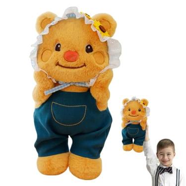 Imagem de Shakven Bicho de pelúcia de urso, pelúcia de urso, Brinquedo de pelúcia bonito de desenho animado de 13,78 polegadas, Peluches de animais marrons, brinquedo de boneca de pelúcia, bichos de pelúcia,