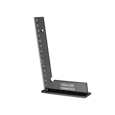 Imagem de ShengQuanHao Transferidor de 90 Graus, Ferramenta para Marcenaria com Escala de Medição, Transferidor de ângulo Reto, Transferidor em Forma de L para Engenheiros E, 150x100mm