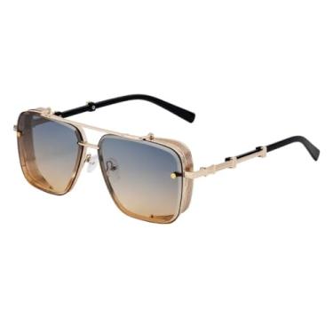 Imagem de VFDHN Óculos de sol clássicos vintage para dirigir, com armação de metal, luxuosos, para homens e mulheres (TYJ531-4)