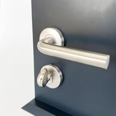 Imagem de DECORPLACE, Fechadura De Porta Banheiro Escovada 55mm Parma ABNT