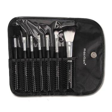 Imagem de Kit kp13e com 7 pinceis p/ maquiagem macrilan