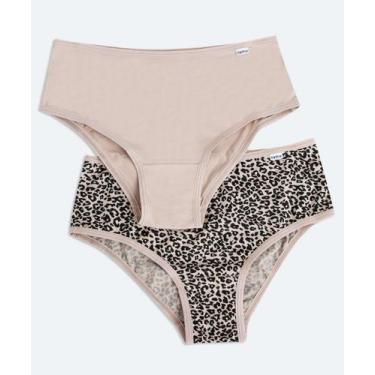 Imagem de Kit 2 Calcinhas Alta DelRio-48484, Marrom, M