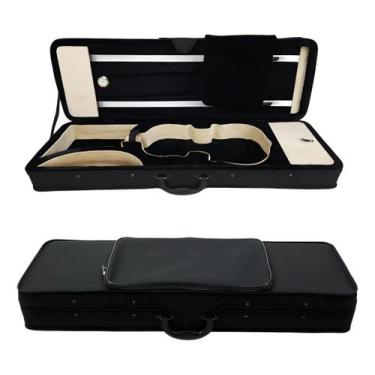 Imagem de Estojo Case Retangular Para Violino 4 4 De Luxo Térmico - KONIG, Preto