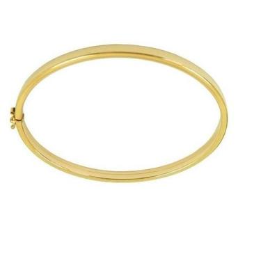 Imagem de Bracelete Ouro !8 k 10 Gramas 6 mm Trava de Segurança oco Resitente - 