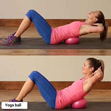 Imagem de Semme Bola de Ioga de PVC de 25 Cm Mini Bola de Fitness de Ioga de Equilíbrio à Prova de Explosão para Home Office Academia Fortalecer o Tônus ​​dos Músculos, Melhorar o Equilíbrio, (Rosa)