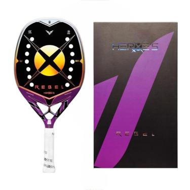 Imagem de Raquete Beach Tennis Heroes REBEL Roxa Carbono 3 k-Unissex