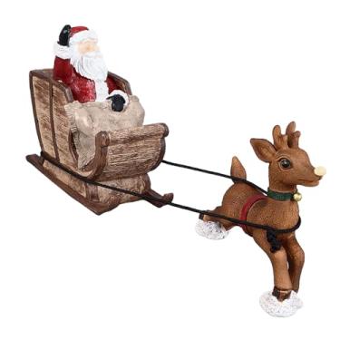 Imagem de Alomejor Enfeite de Natal, Resina de Decoração de Aquário, trenó de Renas do Pai Natal, Enfeite de Peixe, Com um Toque Vibrante e Animado