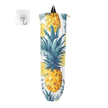 Imagem de Suporte de saco de compras de abacaxi para sacolas plásticas, suportes de sacolas de plástico, suporte de sacola de compras de cozinha