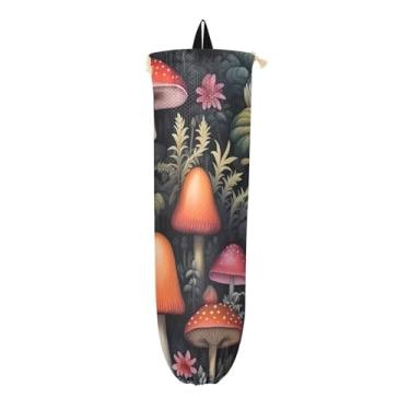 Imagem de Suporte de saco de plástico colorido para cogumelos e samambaias, suporte de saco de plástico para armário, suporte de sacola de compras na parede