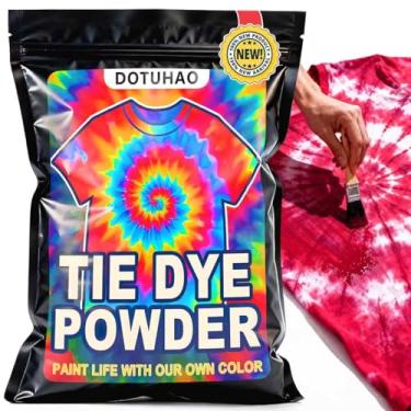Imagem de DOTUHAO Pó tie dye, corante de tecido rosa choque, corantes para roupas, corantes criativos para roupas, perfeitos para artes e artesanato, arte em tecido DIY (rosa choque, 59 g)