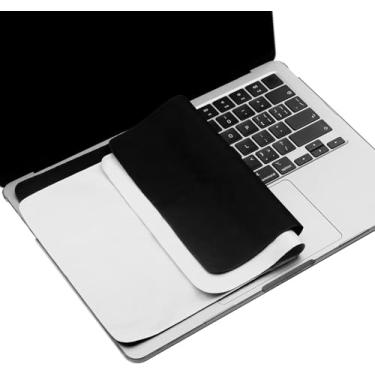 Imagem de Pacote com 2 panos de limpeza de microfibra de 38.1 cm 40.6 cm MacBook Air/MacBook Pro Screen Keyboard Imprint Protection, protetor de teclado compatível com MacBook Air 38.9 cm/MacBook Pro 38.1 cm