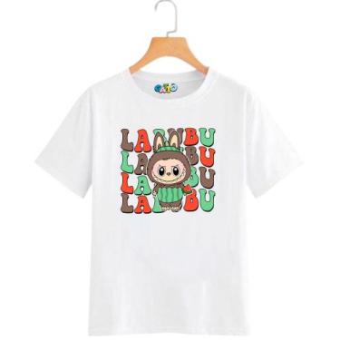 Imagem de Camiseta Infantil Unissex 100% algodão Labubu Marron, Rosa, 02