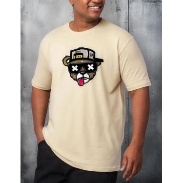 Imagem de Camiseta Urso Bolado Algodão Boné Premium P Ao G5 - Lishoope, Marrom, 