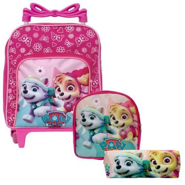 Imagem de Mochila Feminina Rodinha Lancheira Estojo - Patrulha Canina - TOYS 2U