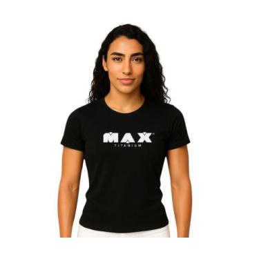 Imagem de Camiseta Baby Look Dry Fit Max Titanium, Preto, P