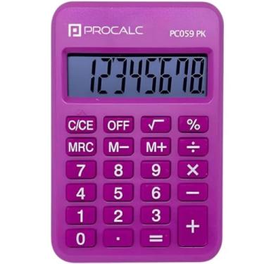 Imagem de Calculadora, Procalc, 8 Dígitos, Rosa, PC059PK