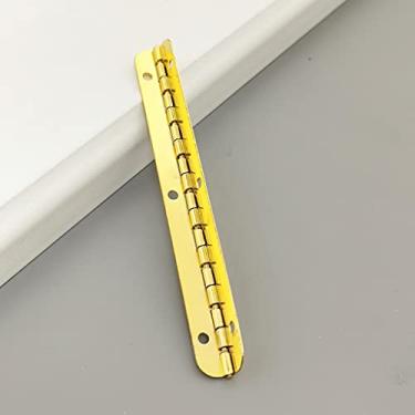 Imagem de Dobradiças de porta 2 peças dobradiças de metal dourado mini dobradiça dourada acessórios para móveis armário de ferragens caixa de joias caixa de madeira dobradiça vintage antiga (tamanho: 100 mm)