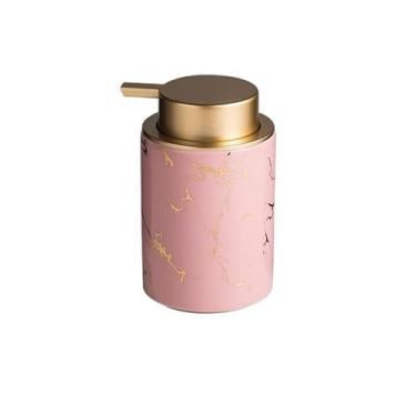 Imagem de Dispensador de sabão líquido para dispensador de sabão de cozinha, sabonete de mão de cerâmica simples, gel de banho, frasco de xampu, frasco de loção estilo nórdico para hotel, bomba dispensadora de