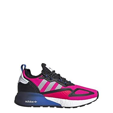 Imagem de adidas Tênis de corrida masculino Lite Racer Adapt, Rosa choque/cinza/preto, 8.5