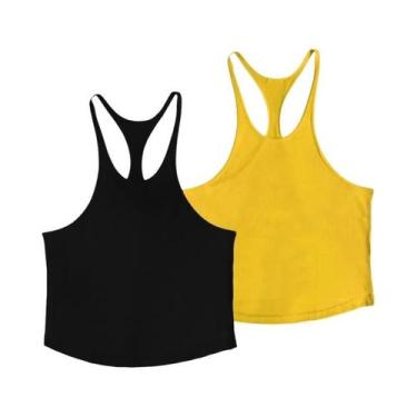 Imagem de Camiseta Regata Masculina De Algodão Sem Mangas, Modelo Y-Back, Básica