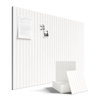 Imagem de Fluxynara Quadro de avisos grande de feltro 122 cm x 91 cm Alternativa para quadro de cortiça - pacote com 12 com 70 abas adesivas removíveis seguras, quadros de cortiça para paredes, quadro de