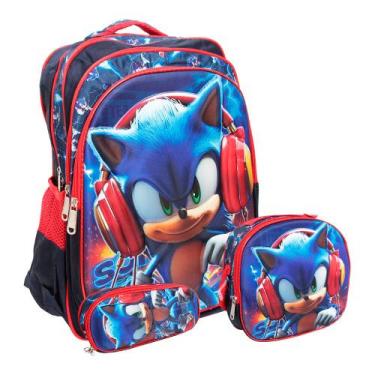 Imagem de Kit Mochila Infantil Bolsa Menino Com Lancheira Térmica - Plike