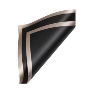 Imagem de Papel De Embalagem Para Flores Com Borda Dourada 20 Peças Estilo Corea