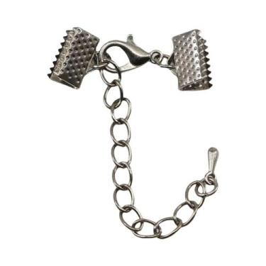 Imagem de 10 Peças De Fechos De Cordão De Couro Com Correntes E Fechos Lagosta P