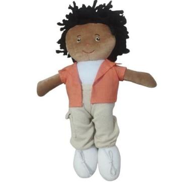 Imagem de Boneco de pano leo negro  da zip toys lavável antialérgico