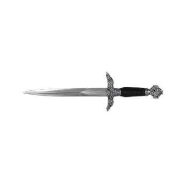 Imagem de Adaga Decorativa Medieval 41 cm em Metal com Bainha Lâmina Sem Corte p